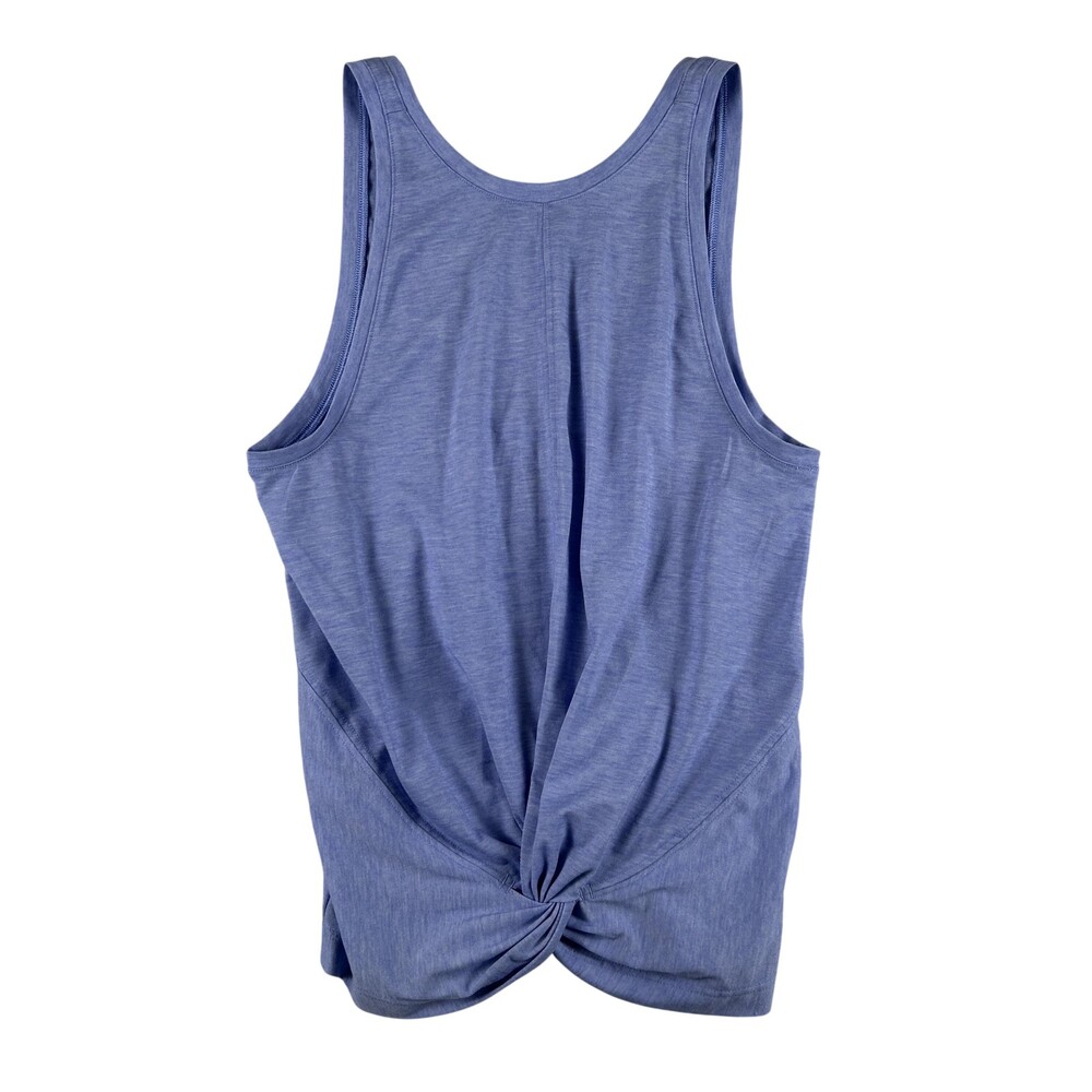 Athleta Tank Top Womens XXS Blue Cropped Twist Back Scoop Neck Activewear Yoga